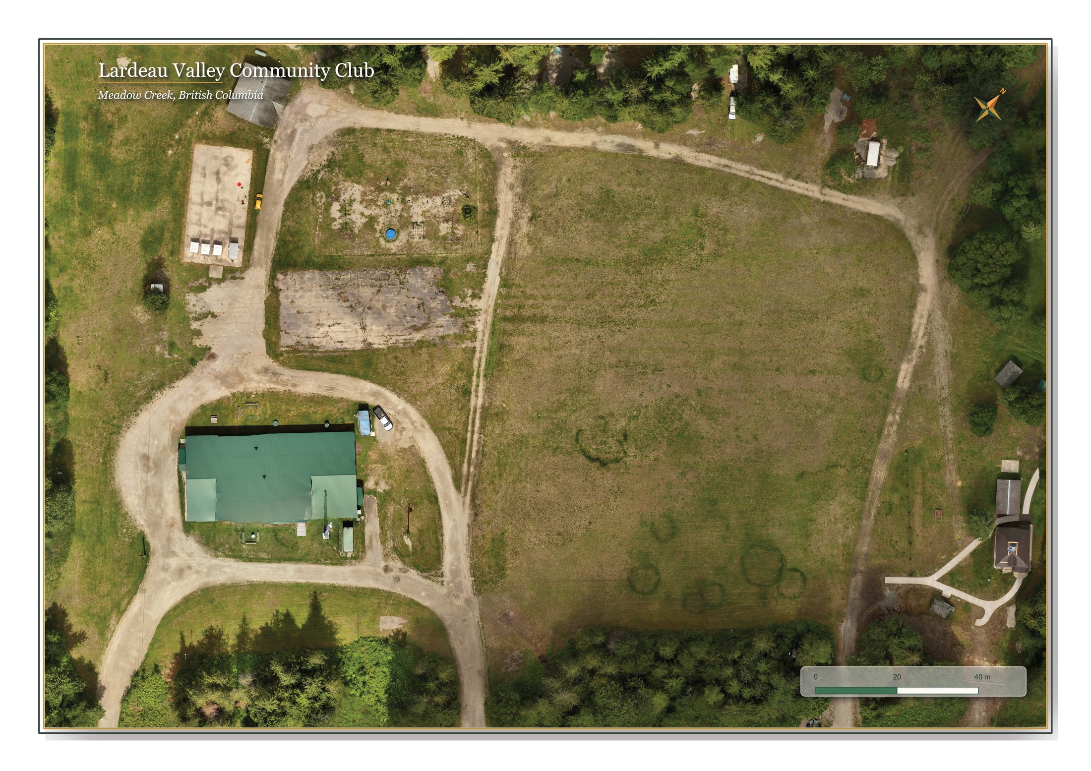Presentation map of the Lardeau Valley Community Club property